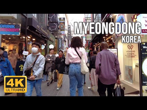 Видео: Новая весна в Мёндоне, Корея, 2023 🌸 Пешеходная экскурсия по Сеулу 4K HDR