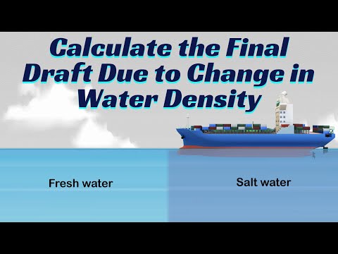 Видео: Рассчитать норму пресной воды (FWA) и норму доковой воды (DWA) 2 ll Рассчитать окончательную осадку