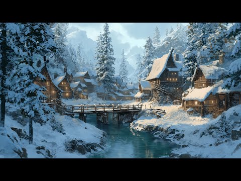 Видео: Расслабляющий старый джаз | Уютный зимний деревенский пейзаж для сна и снятия стресса
