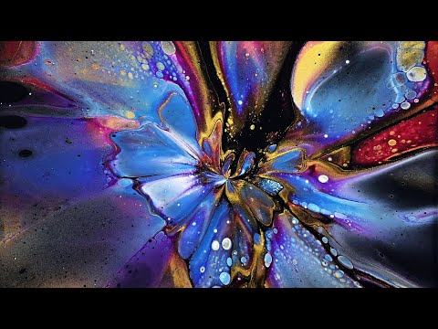 Видео: Можно ли одним дуновением создать цветок? 💨😲🌸 Потрясающая акриловая заливка