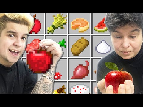 Видео: МОЯ МАМА УГАДЫВАЕТ ЕДУ ИЗ МАЙНКРАФТ!