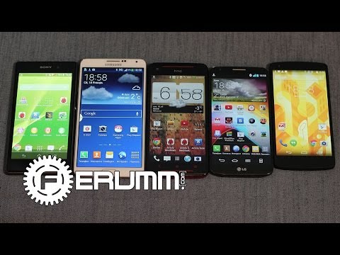 Видео: Samsung Galaxy Note 3 VS Google Nexus 5 VS HTC Butterfly S VS Sony Xperia Z1 VS LG G2 от FERUMM.COM