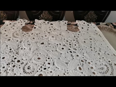 Видео: الكروشية الايرلندي . تشبيك قطع الأمام والظهر   из ирландского кружева крючком