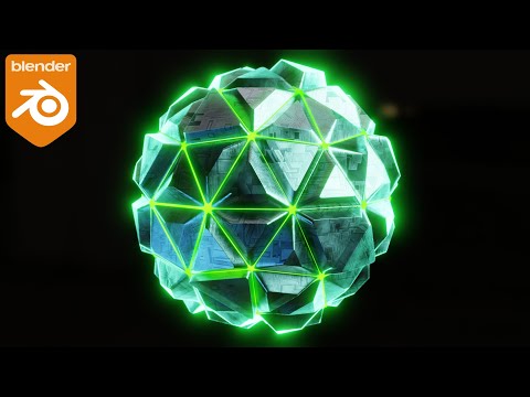 Видео: Научно-фантастическая инопланетная сфера — узлы геометрии — цикл анимации (руководство по Blender)