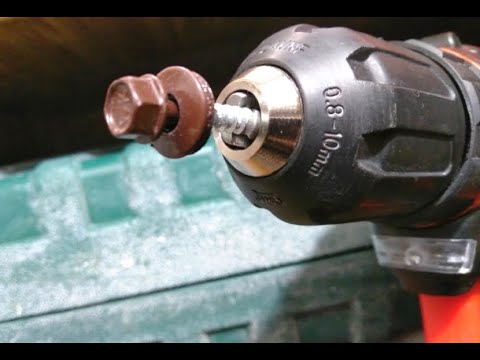 Видео: Как закручивать кровельные саморезы под любым углом. Есть хитрость!