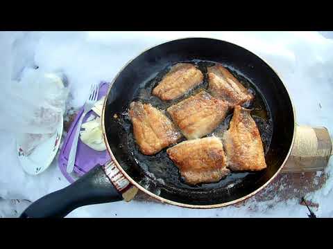 Видео: готовке в лесу. Сельдь жареная.