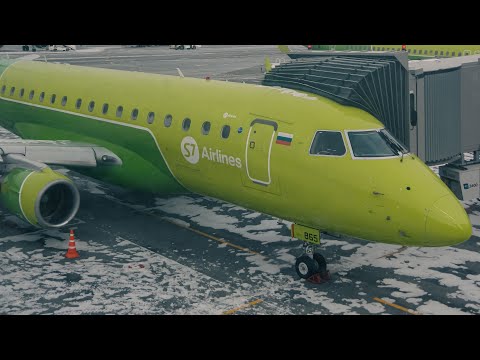 Видео: Полет на Embraer 170 "S7" Новосибирск - Иркутск