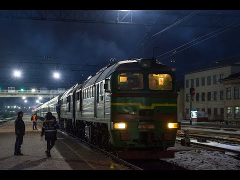 Видео: Смена локомотива ДС3-011 на 2М62-1076 по ст.Коростень
