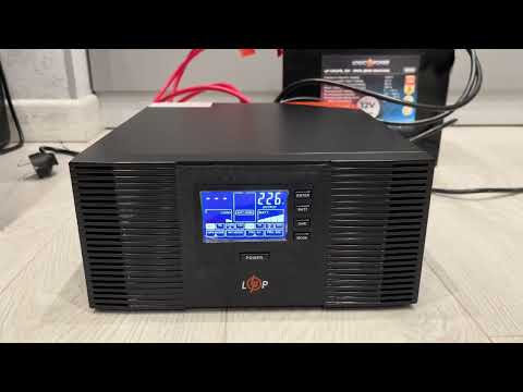 Видео: ИБП LogicPower LPM-PSW-1500VA + АКБ LogicPower LiFePO4 ёмкостью 90 Ah