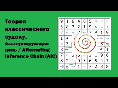 Видео: Теория классического судоку. Альтернирующая цепь / Alternating Inference Chain (AIC)