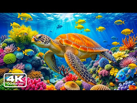 Видео: Подводные чудеса 4K — полюбуйтесь морскими обитателями в потрясающем аквариуме 4K 🐳 Синий океан