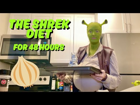 Видео: Ест только то, что ест Шрек в течение 48 часов