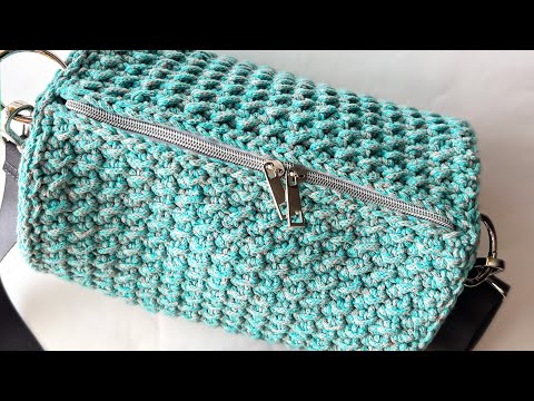 Видео: Сумка-бочонок крючком из шнура! Пошаговый мастер-класс. Как связать?