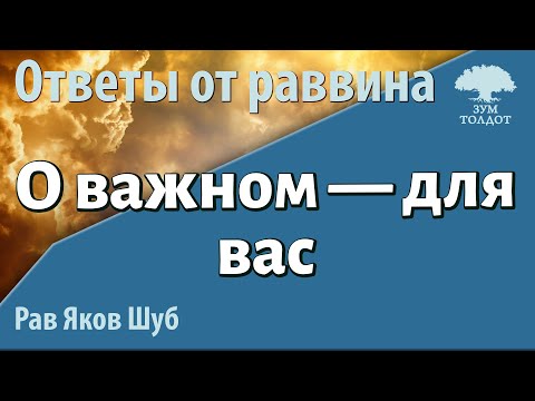 Видео: Вопросы раввину. Рав Яков Шуб