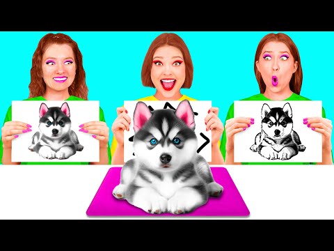 Видео: Кто Лучше Нарисует Предмет, Получит Его Челлендж | Забавные Лайфхаки с Едой от HAHANOM Challenge