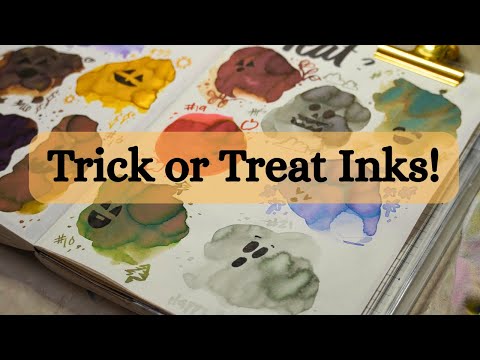 Видео: Делаю образцы случайных «неизвестных» чернил к Хэллоуину!