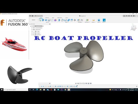 Видео: Как сделать пропеллер/вентилятор для радиоуправляемой лодки в Fusion 360.