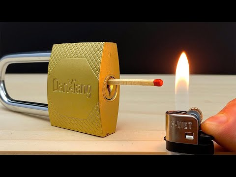 Видео: Не все знают этот простой способ открыть замок — как открыть замок спичками.