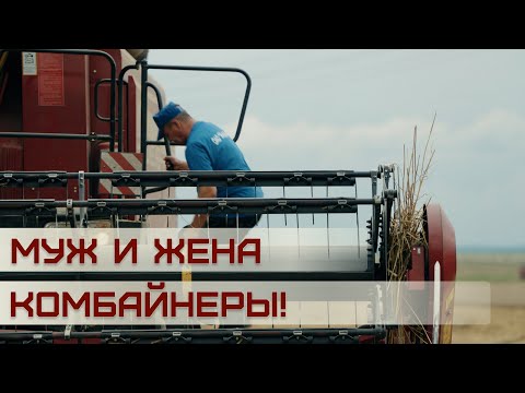 Видео: Муж и жена в поле от рассвета до заката! // Семейный экипаж комбайнеров: секреты счастливой жизни!