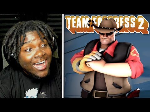 Видео: Реакция нового фаната TEAM FORTRESS 2 на знакомство с инженером по укрощению бешеных пулемётчиков
