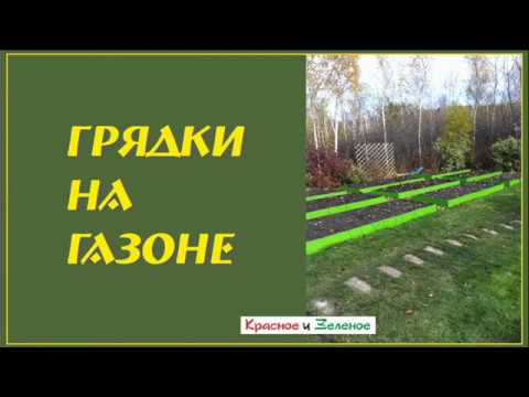 Видео: Грядки на газоне или на целине. Просто!
