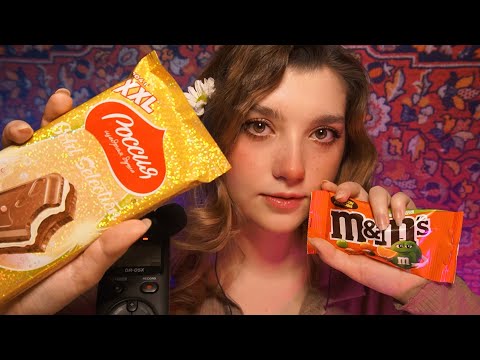 Видео: АСМР 🍾 тестируем новые вкусняшки: чипсы с яблоком, шоколадка с шампанским ✨ beatrisius asmr