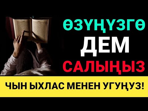 Видео: БУЛ СҮРӨЛӨРДҮ УГУП  ӨЗҮҢҮЗГӨ ДЕМ САЛЫҢЫЗ | КУРАН УГАБЫЗ....