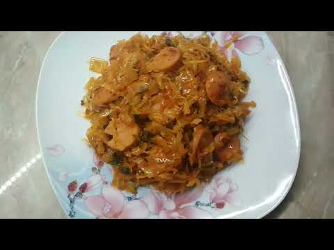 Видео: Солянка из квашеной капусты с сосисками #солянка