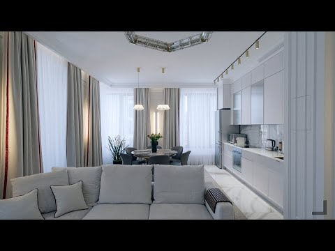 Видео: Реализация проекта. Квартира 110 m²Москва, ЖК Вест Гарден. Нео -классицизм.