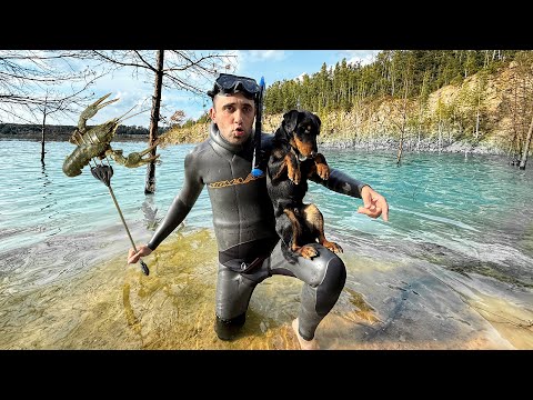 Видео: 24-Часа! На подводной охоте! Ловля Раков и Окуня.