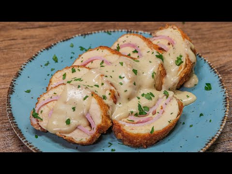 Видео: Куриный кордон блю с легким горчичным соусом