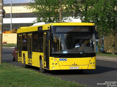 Видео: Автобус Минска МАЗ-203.069,гос.№ АС 1731-7, марш.62э (12.07.2019)
