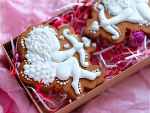 Видео: Пряники-амуры, купидоны, ангелочки к 14 февраля, ко Дню всех влюбленных от Виктории Бредис