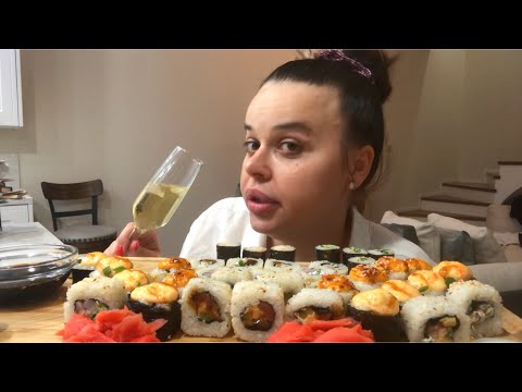 Видео: 🍾Мукбанг—🍱Роллы—🥂Шампанское
