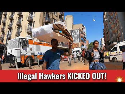 Видео: 🔥 Город Йоханнесбург: суровые меры! Нелегальных иммигрантов-торговцев выгнали | Зачистка улиц 🇿🇦