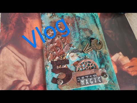 Видео: Скрапвлог. Mix media блокнот, покупки і новинки з Action, експерименти.