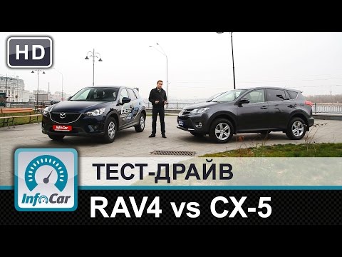 Видео: Toyota RAV4 diesel VS. Mazda CX-5 diesel - тест-сравнение от InfoCar.ua