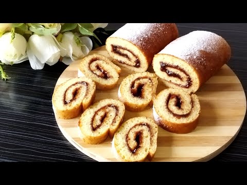 Видео: մածունով, թզի ջեմով ռուլետ, որը երբեք չի ճաքում շնորհիվ մեկ  բաղադրիչի|рулет с джемом|sweet roll