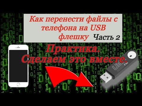Видео: Как перенести файлы с телефона на USB. otg cable.
