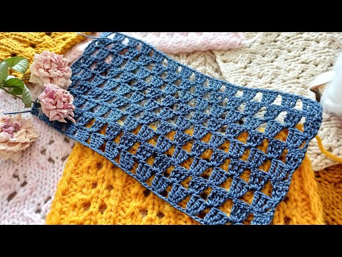 Видео: Красивый ажурный узор крючком. Crochet patterns