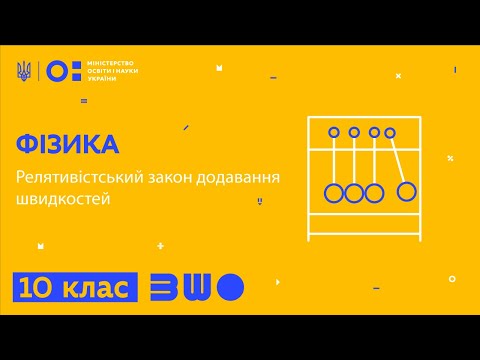 Видео: 10 клас. Фізика. Релятивістський закон додавання швидкостей