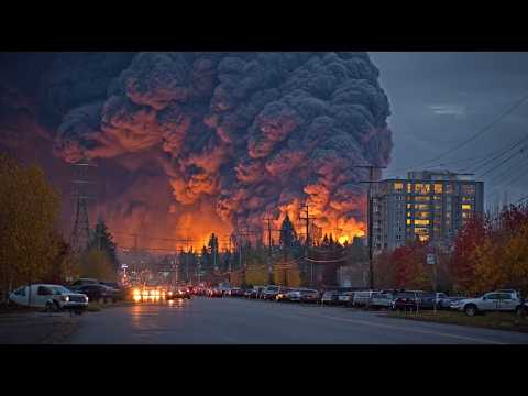 Видео: 3 минуты назад военная база США, хранившая 10 000 тонн топлива, была уничтожена российским Як-141.