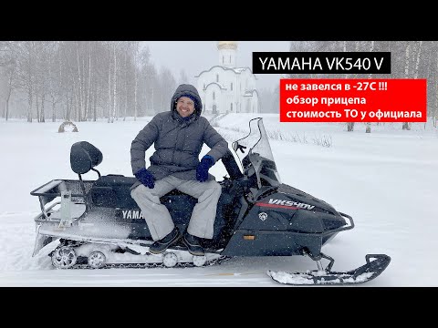 Видео: Снегоход YAMAHA Viking VK 540 V (опыт эксплуатации, пуск в мороз, обзор прицепа, стоимость ТО)