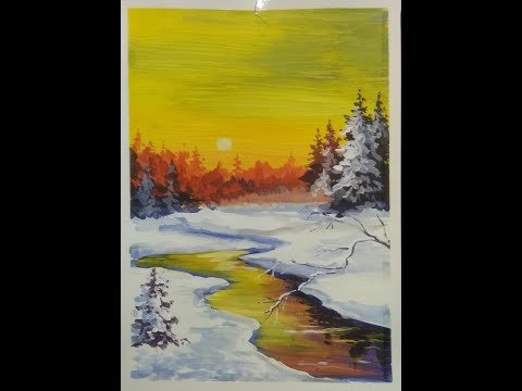 Видео: Мастер класс. Гуашь. ЗИМНИЙ ЛЕС МЫ ВОЛШЕБНИКИ