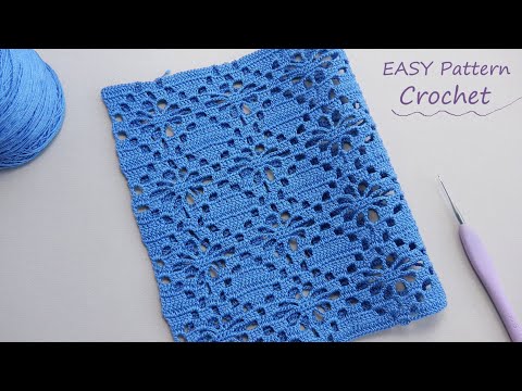 Видео: Простой УЗОР КРЮЧКОМ "Паучок" ВЯЗАНИЕ для начинающих 💎SUPER EASY Pattern Crochet for beginners💎