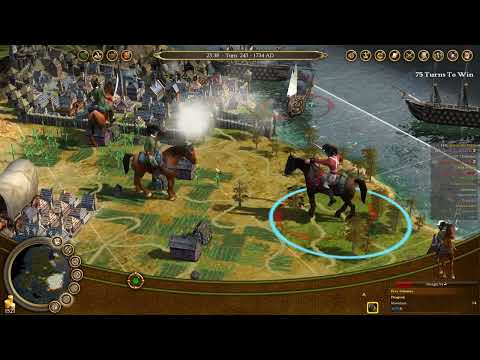 Видео: Прохождение Civilization 4 Colonization, уровень Patriot, без загрузок 35 - победа близка!