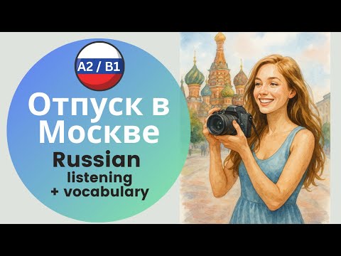 Видео: 🎥 My Vacation in Moscow – Отпуск в Москве | А2 + В1 Russian Listening Practice for Beginners