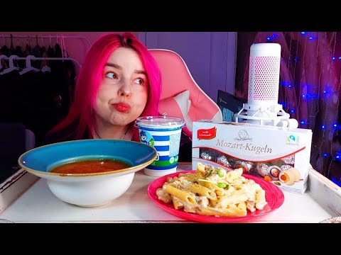 Видео: суп харчо и паста грибная мукбанг/ нет настроения снимать видео...