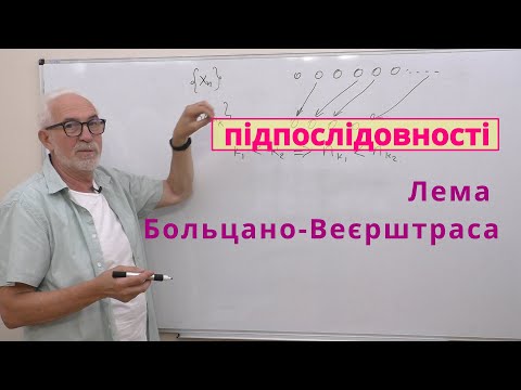 Видео: ВА095. Підпослідовності. Лема Больцано-Веєрштраса.