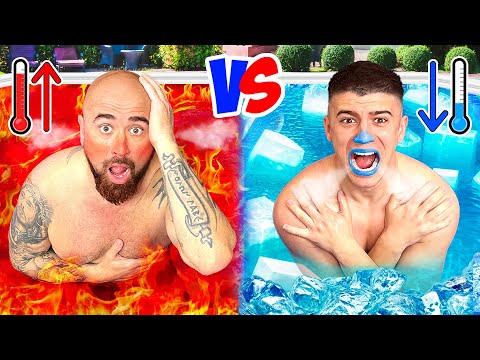 Видео: ГОРЯЧИЙ vs ХОЛОДНЫЙ БАССЕЙН ЧЕЛЛЕНДЖ !